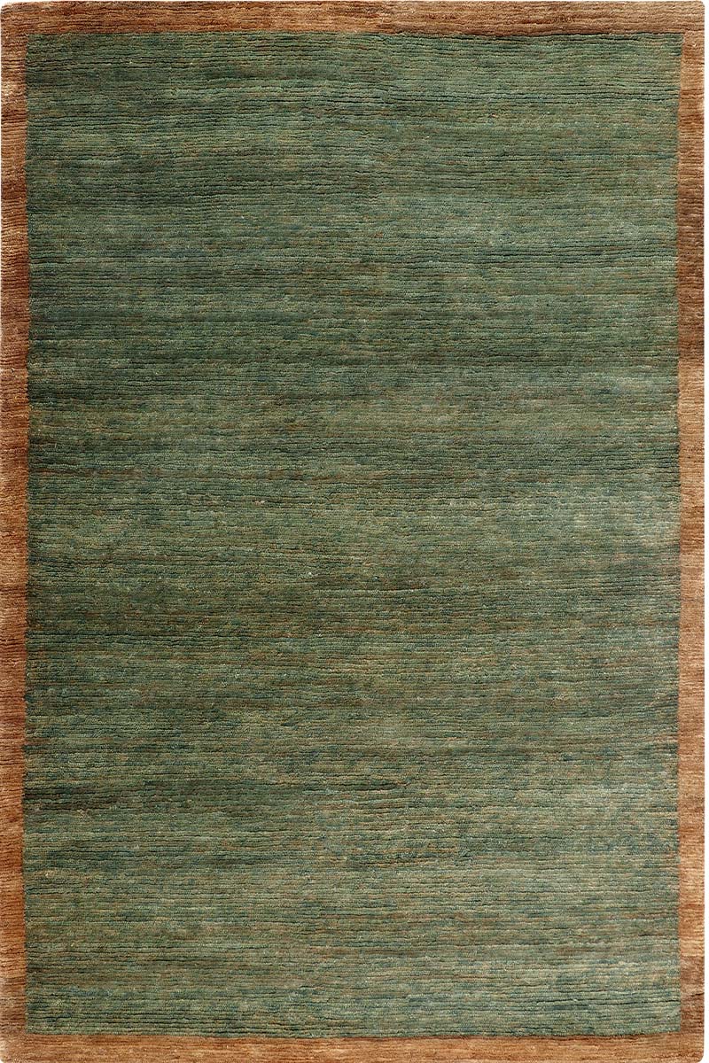 Carpe Natura Nepal Knotted Green and Brown Area Rug