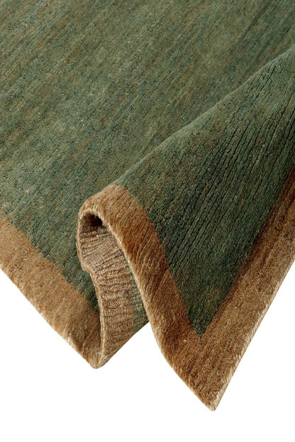 Carpe Natura Nepal Knotted Green and Brown Area Rug