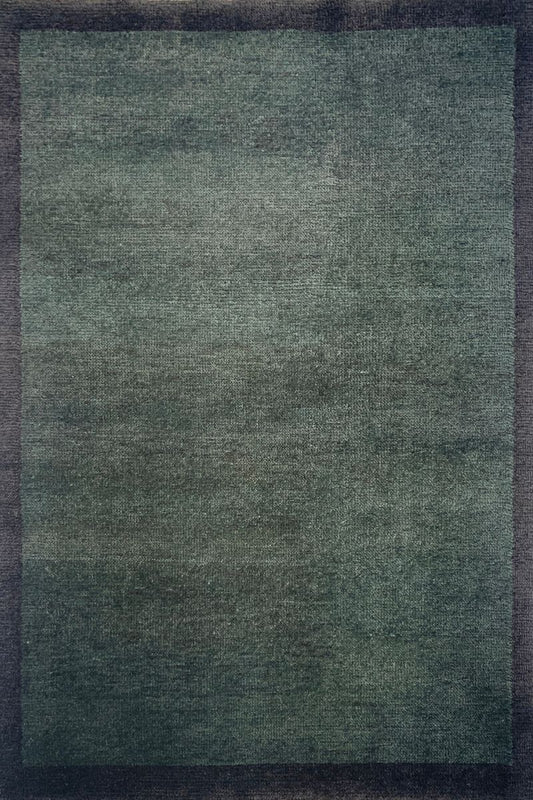 Carpe Natura Nepal Knotted Felt Wool Green and Black Area Rug