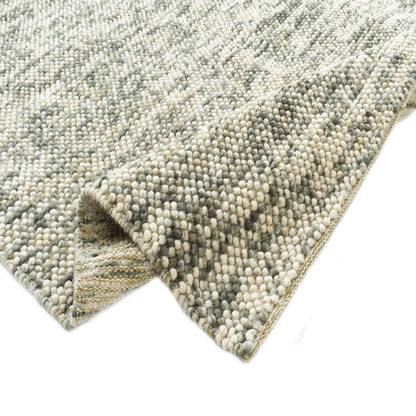 Carpe Natura Pitloom Green Bubble Pattern 100% wool 170x240 CM Rug