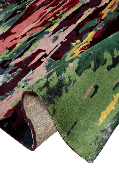 Carpe Natura Hand Tufted Wool and Viscose Multicolor Area Rug