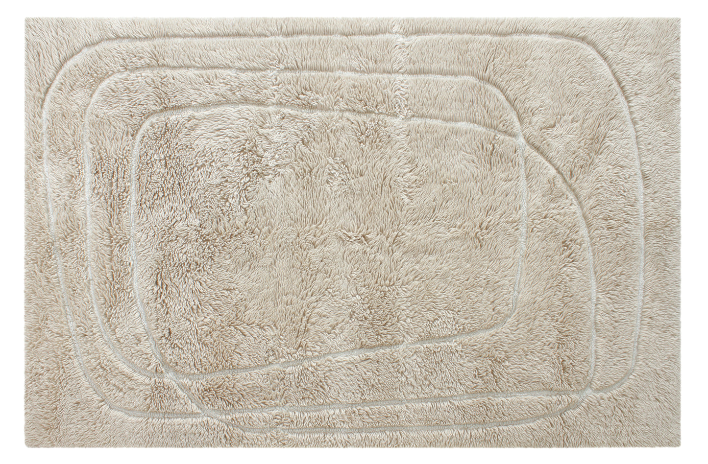 CARPE NATURA  Tuft with needle Natural Shaggy Wool 170x240 CM