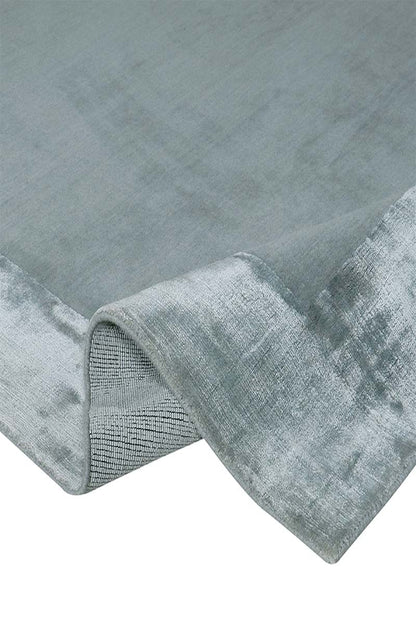 Carpe Natura Handloom Wool and Viscose Grey Thick Border Area Rug