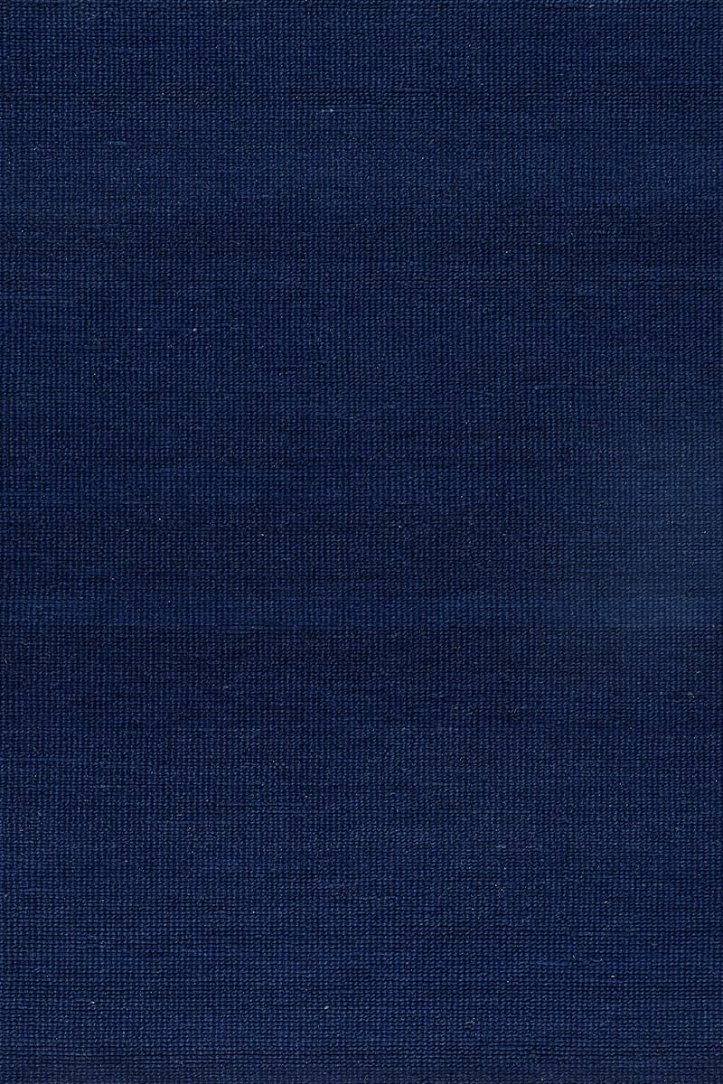 Carpe Natura Pitloom Flatweave Wool Navy Blue Area Rug