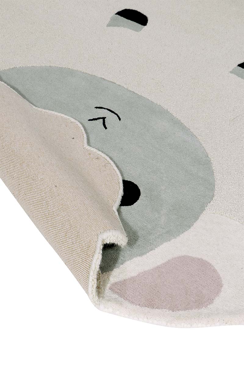 Carpe Natura Hand Tufted Wool Cartoon White /Grey Area Rug