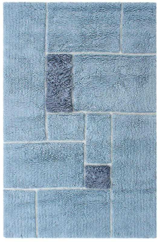 CARPE NATURA  Tuft with needle Blue Wool 170x240 CM