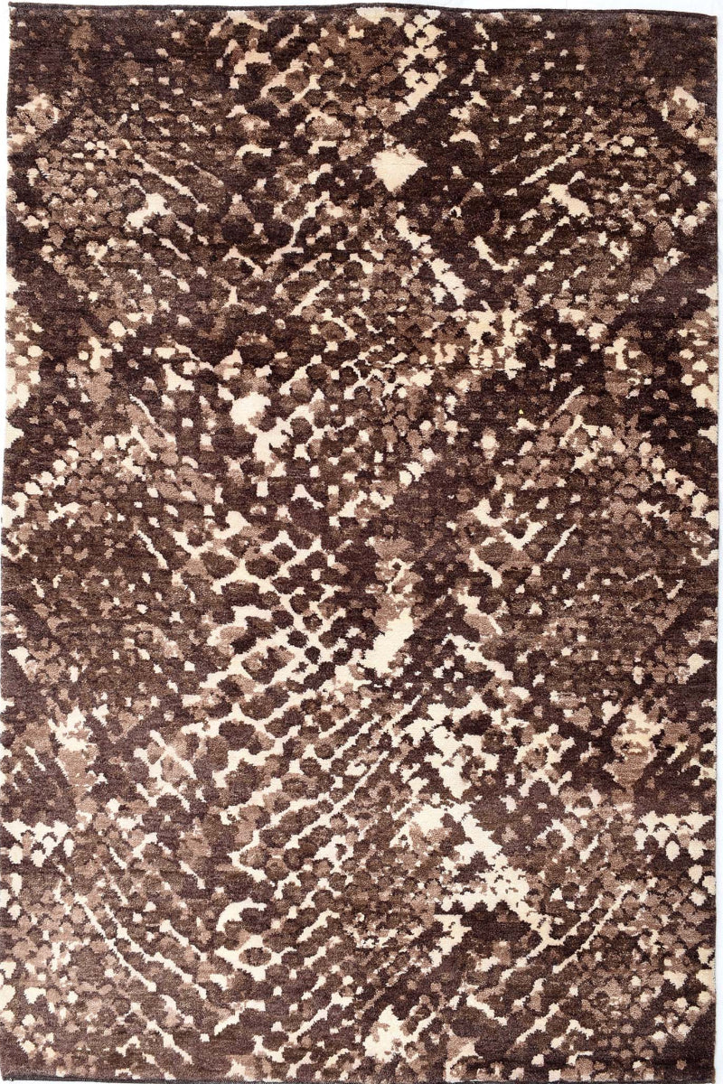 Hand Knotted Maroon Wool 170x240 CM  Indoor Rugs.