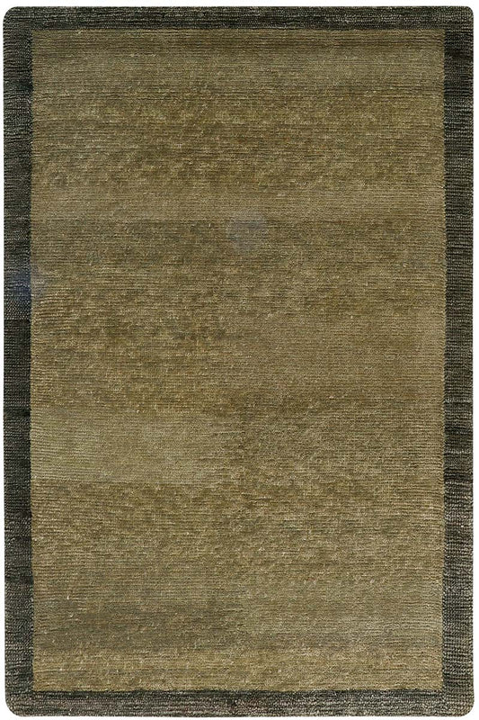 Carpe Natura Hand Knotted Olive Green Wool Area Rug