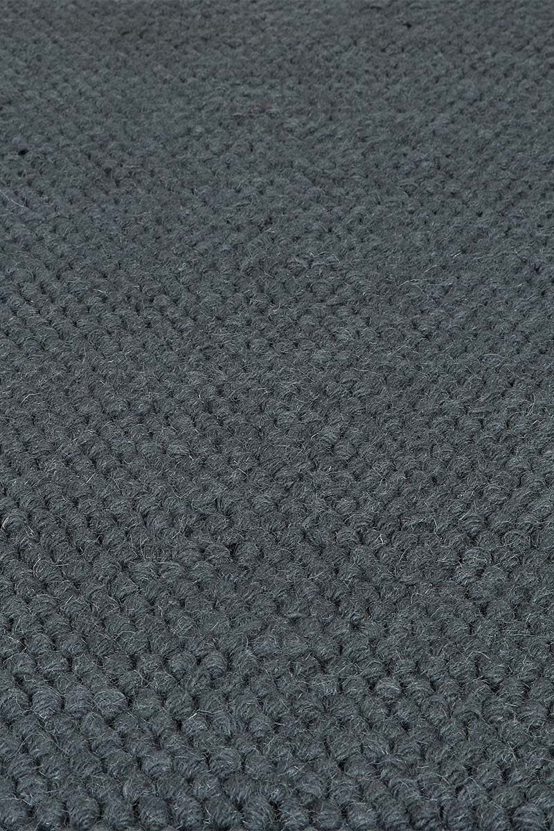 Carpe Natura Pitloom Flatweave Wool Black and Grey Area Rug