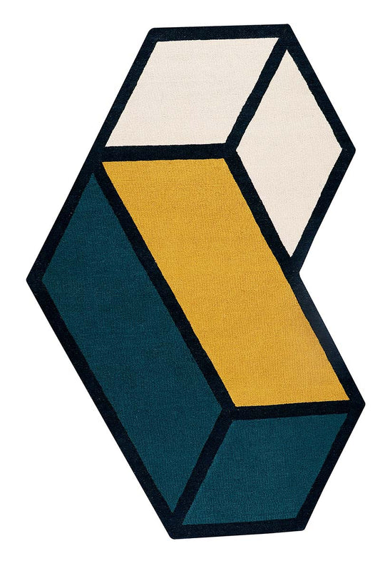 Carpe Natura Hand Tufted Multicolor Geometrics Shaped Area Rug